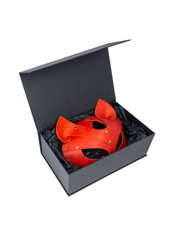 Премиум маска кошечки, натуральная кожа, красная, подарочная упаковка LOVECRAFT (369945440)