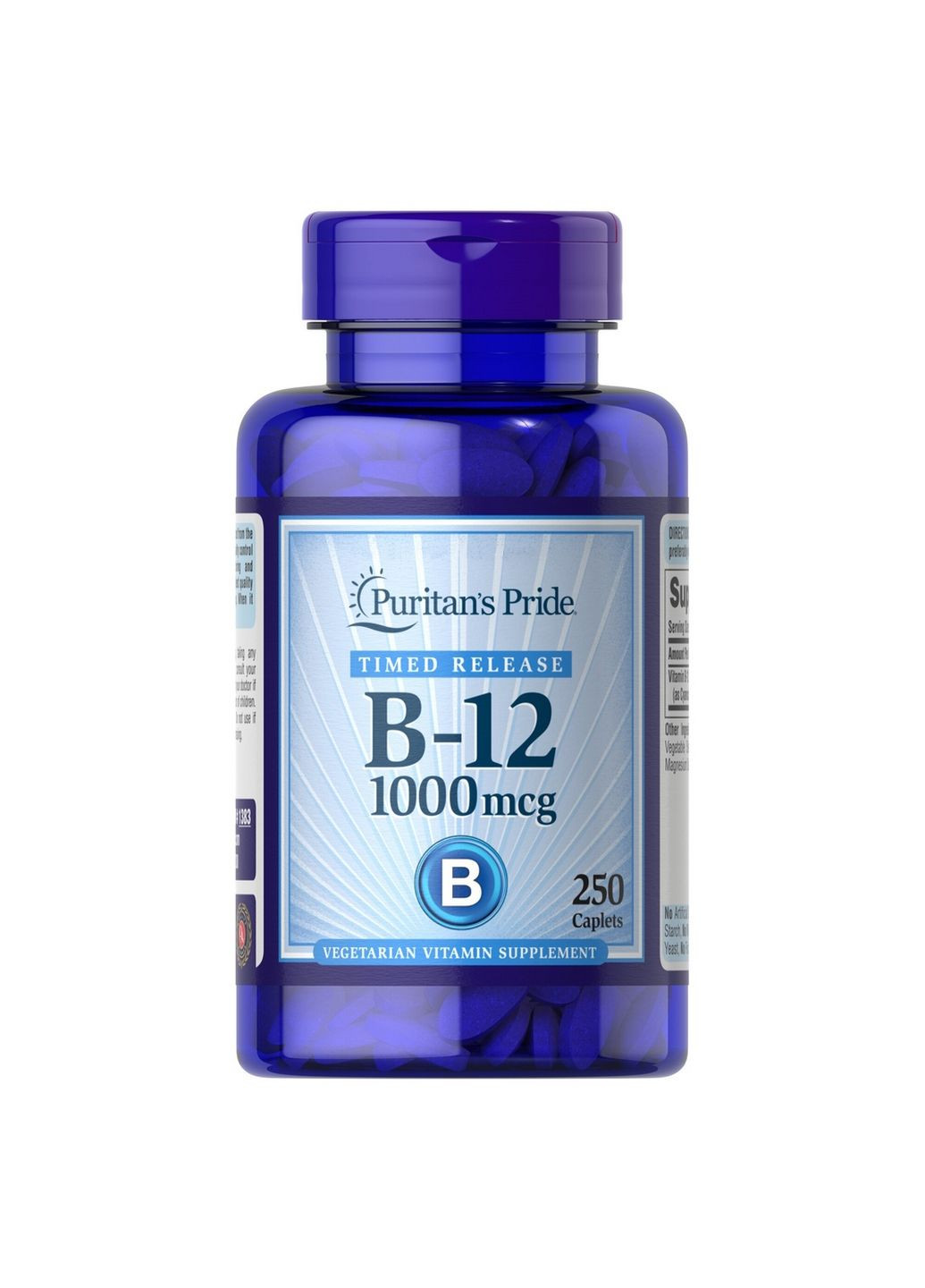 Вітаміни та мінерали Vitamin B-12 1000 mcg Timed Release, 250 каплет Puritans Pride (294928512)