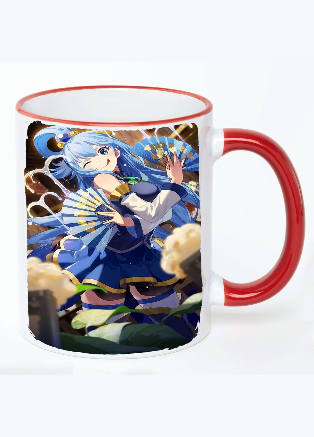 Чашка КоноСуба Аниме #016 (кружка, кружка) Белая с Красной ручкой 330 мл No Brand (322716165)