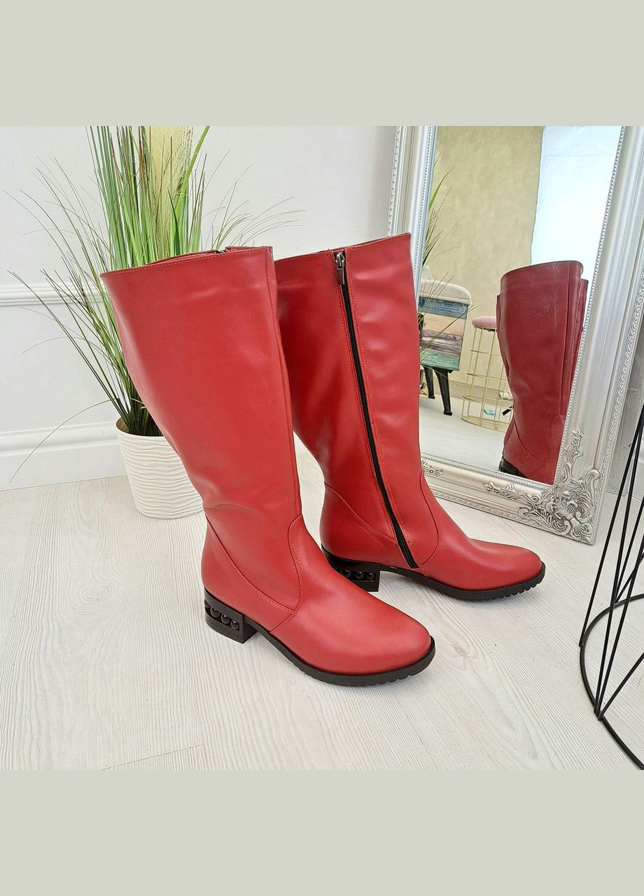 Зимние сапоги кожаные женские с широким голенищем,. батал. 41 размер, голень 48 см Vasha para