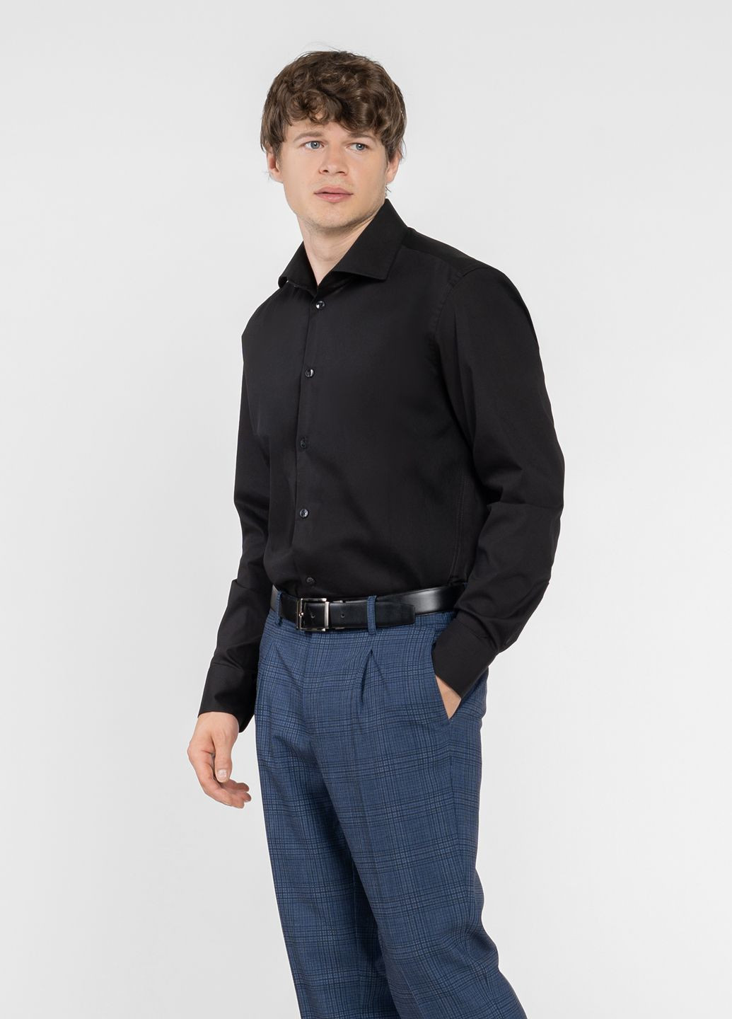 Черная кэжуал рубашка Arber