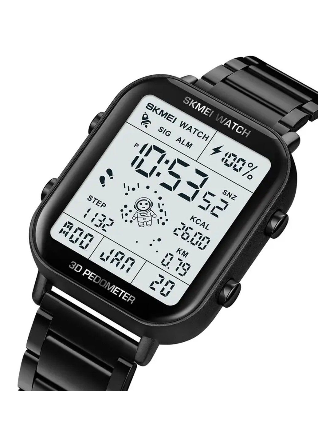 Чоловічий наручний годинник 1888 astronaut фітнес трекер (Чорний) Skmei (314484002)