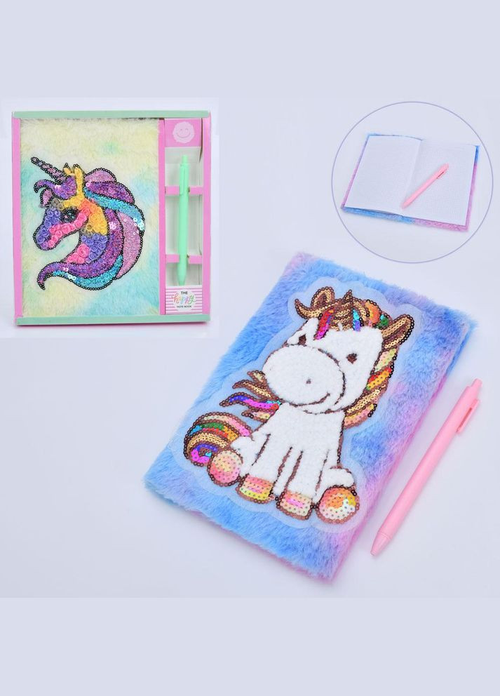 Набор канцелярский блокнот,клетка,плюш,ручка(черный) MK 5391 Metr+ (305572887)