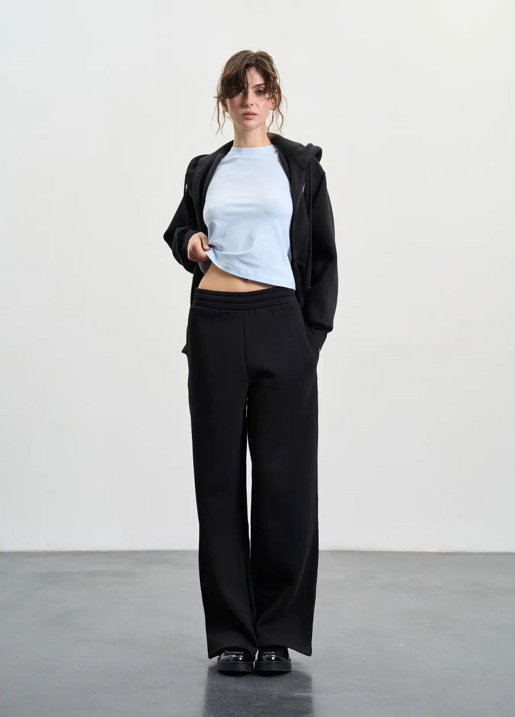 Зіп-худі жіноче утеплене зі спущеним плечем Роза (318448140)