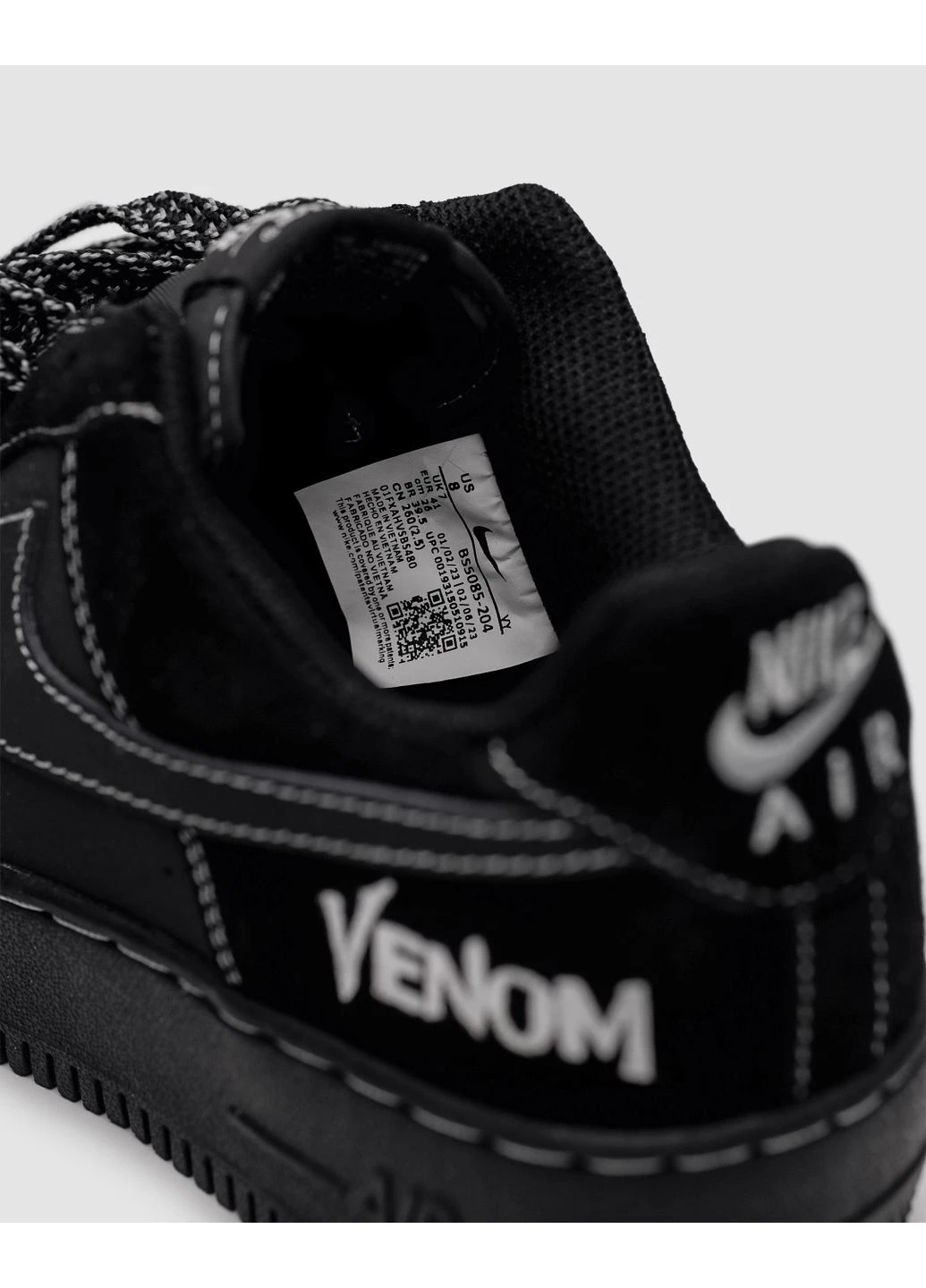 Чорні кросівки чоловічі nike air force 1 low venom black найк аір форс 1 чорні демісезон No Brand