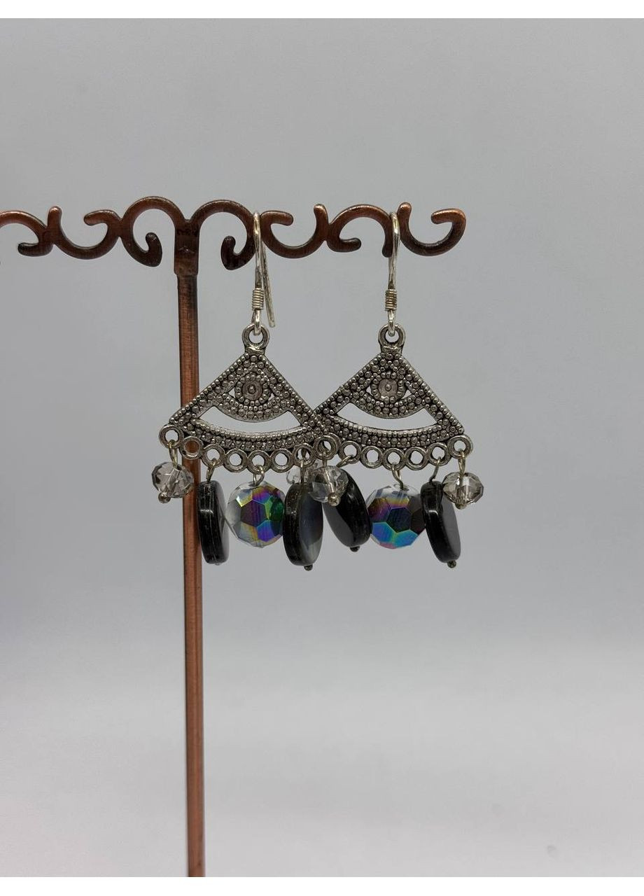 Біжутерні сережки з перламутром 47 мм Комбінований No Brand (363830021)