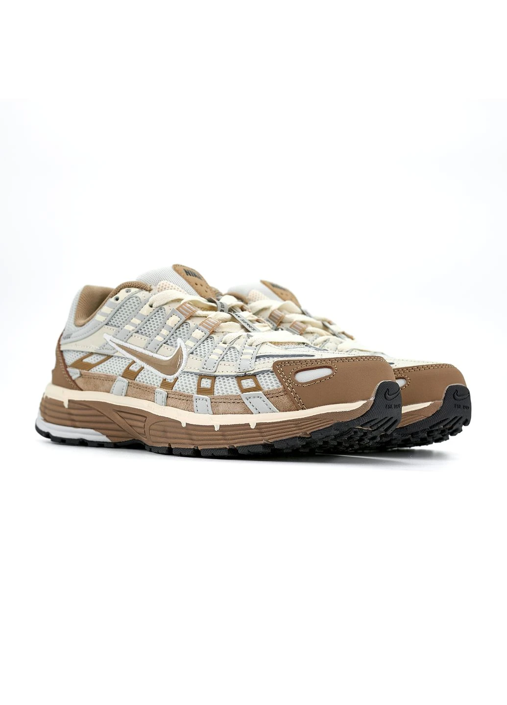 КРОССОВКИ ЖЕНСКИЕ NIKE P-6000 BEIGE/WHITE НАЙК П-6000 БЕЛЫЕ No Brand белые демисезоны (392027218)