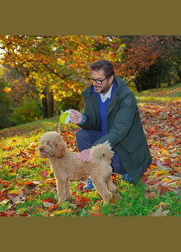 Поводир - рулетка для собак з шнуром Amigo Cord (Ферпласт Аміго Корд) 15 x 3.6 x h 14 cм - M, Синій Ferplast (298053768)