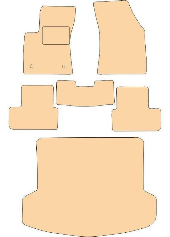 Ворсові килимки в салон для Renault IV NEW SD (2015-) /Рено /Чорні Beltex Megane (360617525)