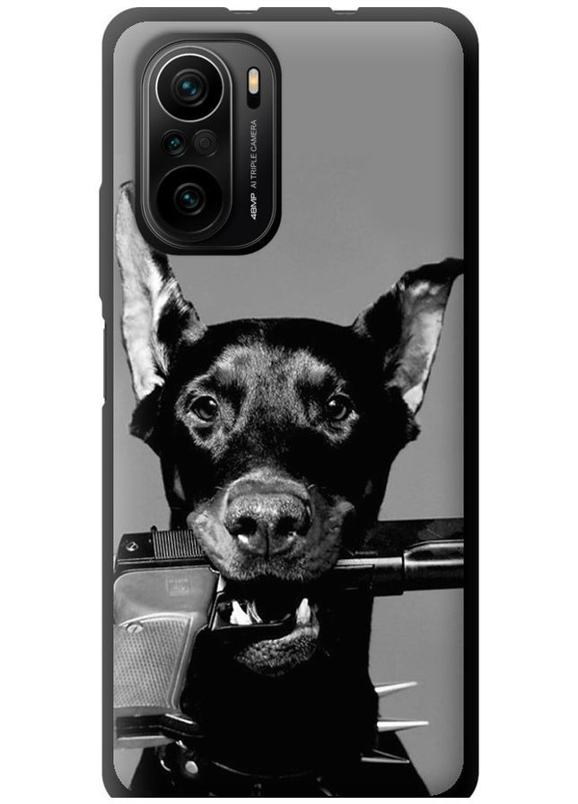 TPU чорний чохол 'Доберман' для Endorphone Xiaomi Poco F3 (282619323)