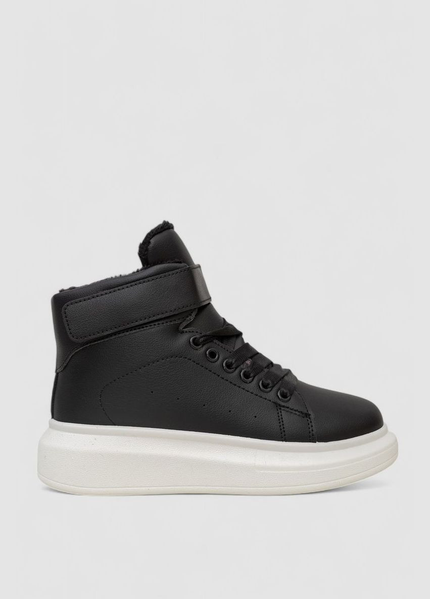 Кроссовки женские зимние на меху,, 248RA2252 Stilli чёрно-белые всесезоны (313290223)