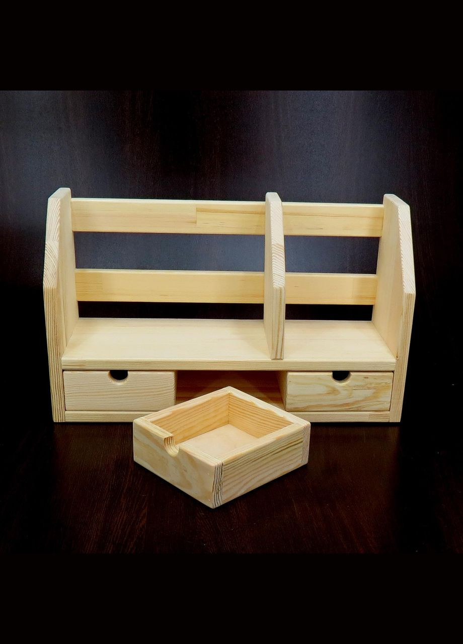 Настольная книжная полка из дерева Даль ваниль (КПЛ-001802) No Brand (328414422)