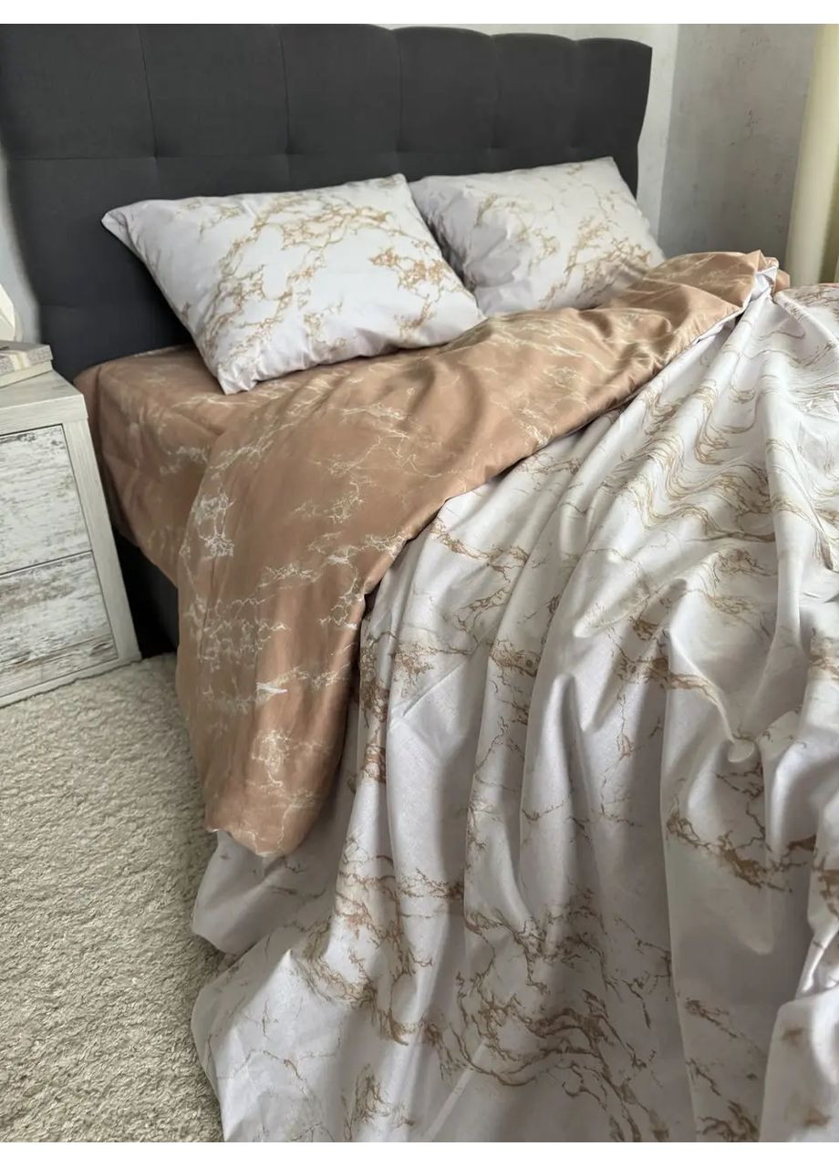 Комплект постельного белья Бязь Голд "Мрамор" Полутораспальный 150х220 см No Brand (349735246)