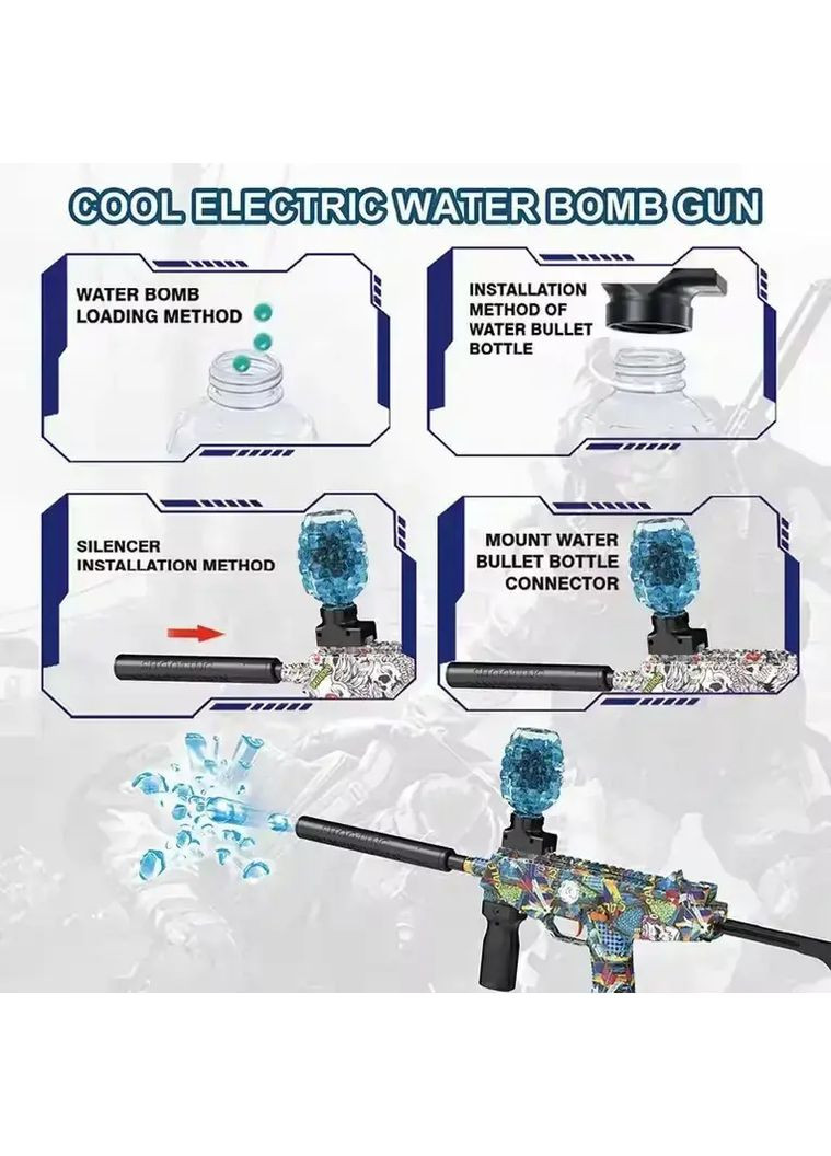 Іграшкові бластери з кульками 25 м Зброя на гелевих кульках OldBro Пістолет-бластер для дітей Grant (363833316)