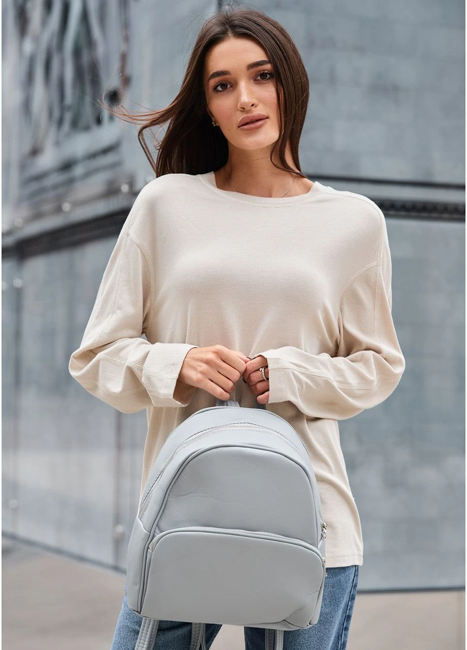 Женский Рюкзак Стаф Светло-серый Вместимость 9 Литров Спортивный 9l Light Gray Seli Staff (389496940)