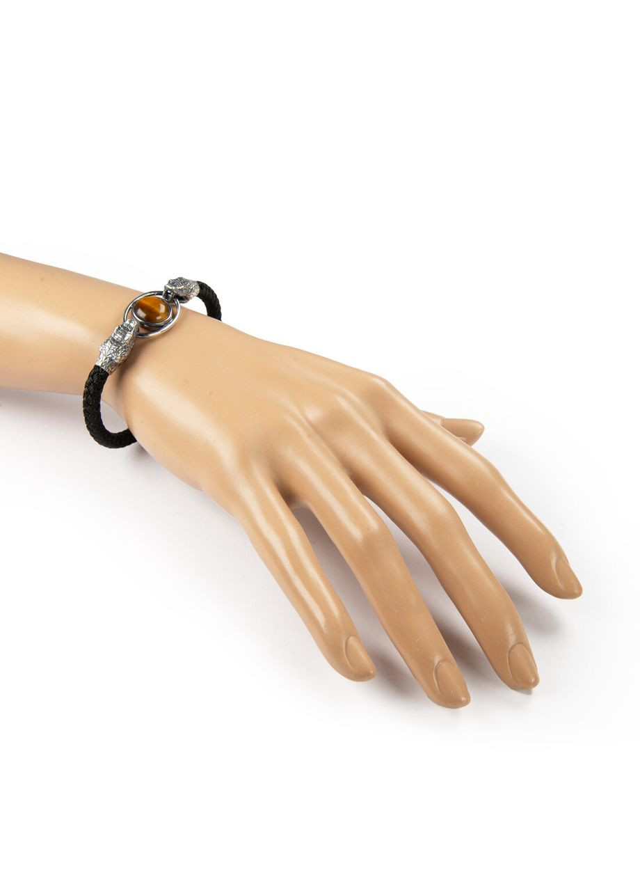 Браслет "Змія" Тигрове око, срібло 17 Fursa fashion (332796955)