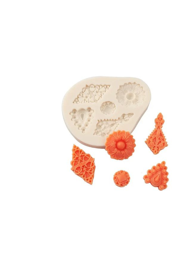 Силіконова форма Абстракція 72 на 86 мм сірий Jannet молди (357205581)