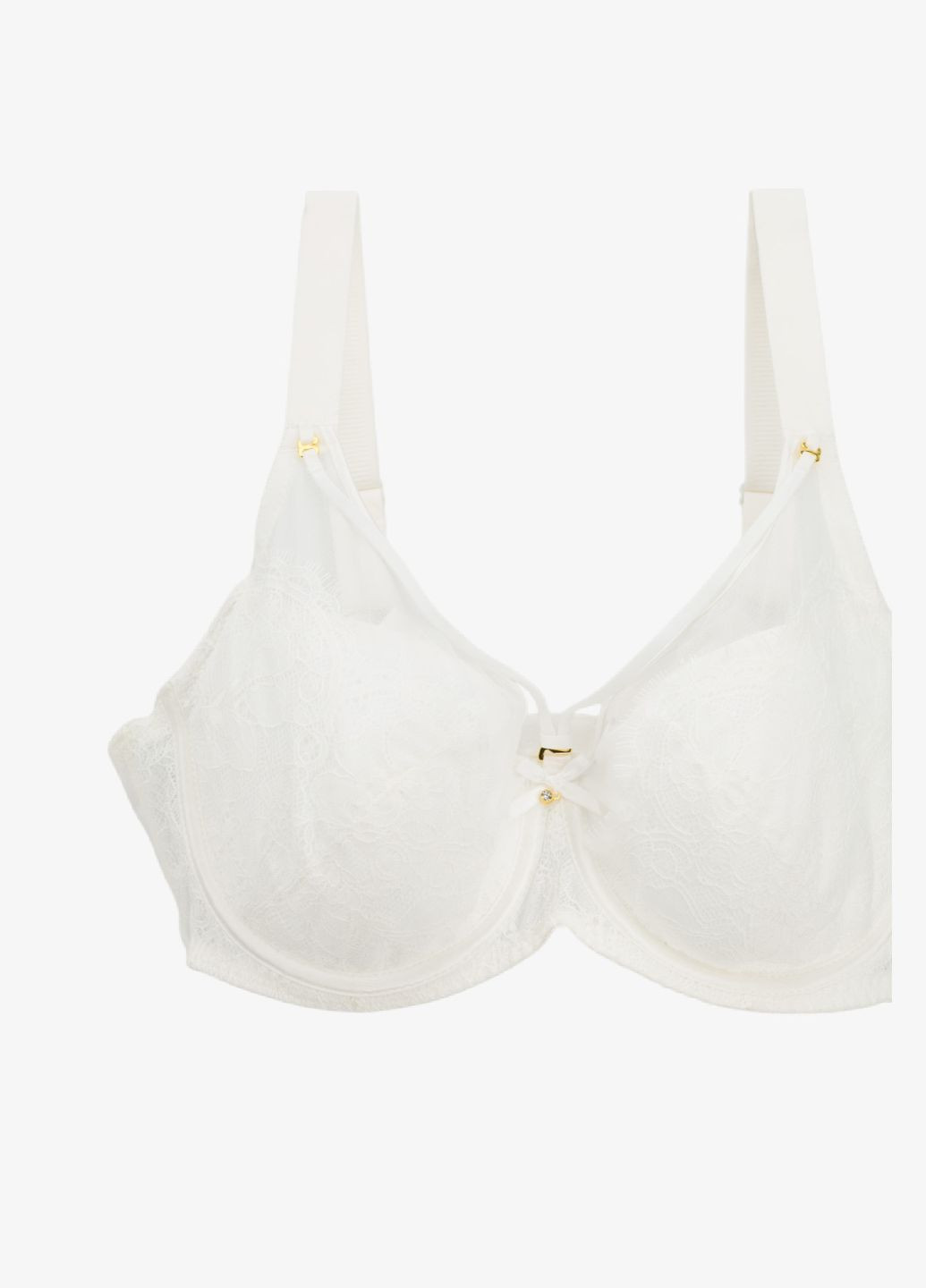 Молочный бюстгальтер 8155 молочный shop (2000990946225) Люся полиамид, эластан