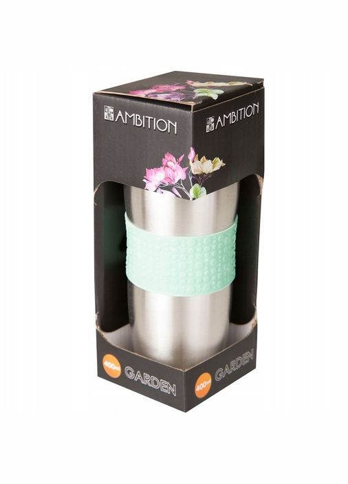 Термокружка Garden мятный сталь/силикон Ambition Термокружка Garden 400 мл мятный сталь/силикон (305136888)