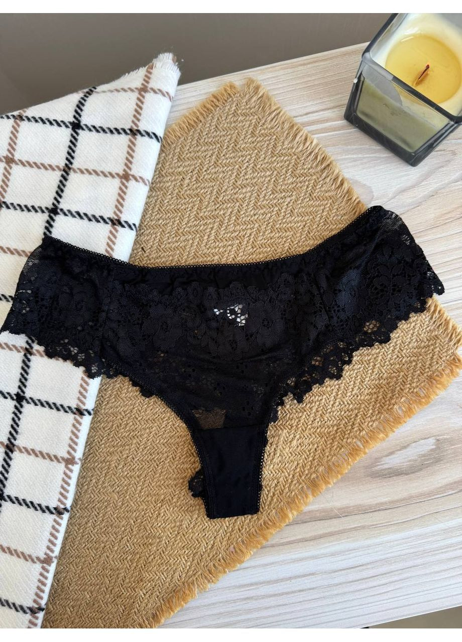 Набір мереживних трусиків-бразиліана 5 шт зручні жіночі труси комплект різні кольори No Brand Бразиліани (365655420)