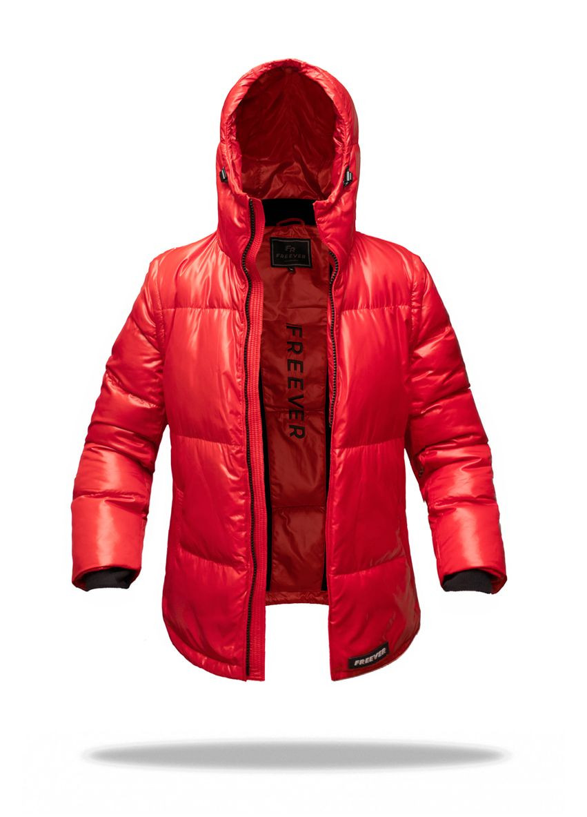 Красная зимняя куртка женская трансформер uf 23033 красная Freever