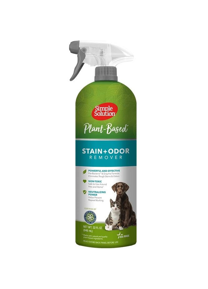 Растительное средство Plant-Based Stain & Odour Remover 945мл, для удаления запахов и пятен от домашних животных Simple Solution (364488959)