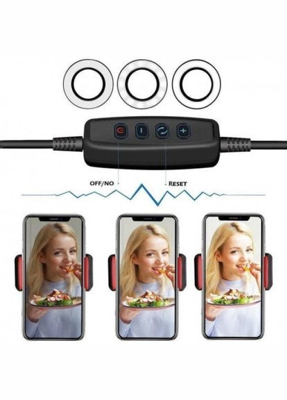 Держатель для телефона гибкий штатив с LED подсветкой на прищепке Professional Live STREAM (306716859)