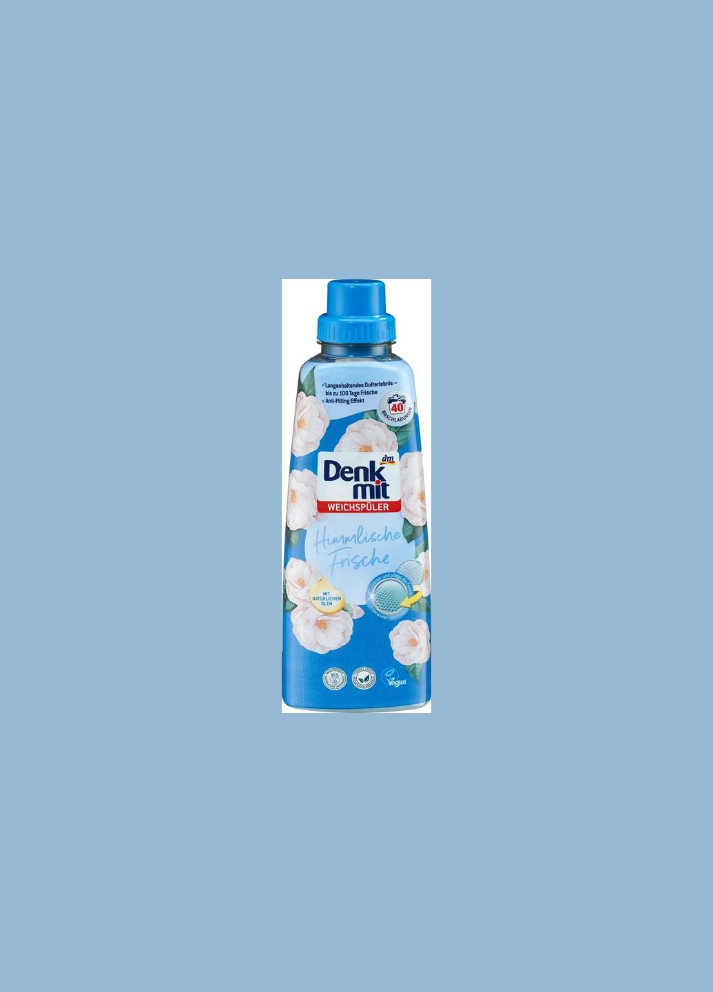 Пом'якшувач з ароматом райської свіжості, з натуральними оліями Weichspüler Himmlische Frische, 40 прань 1000 мл Denkmit (326742881)