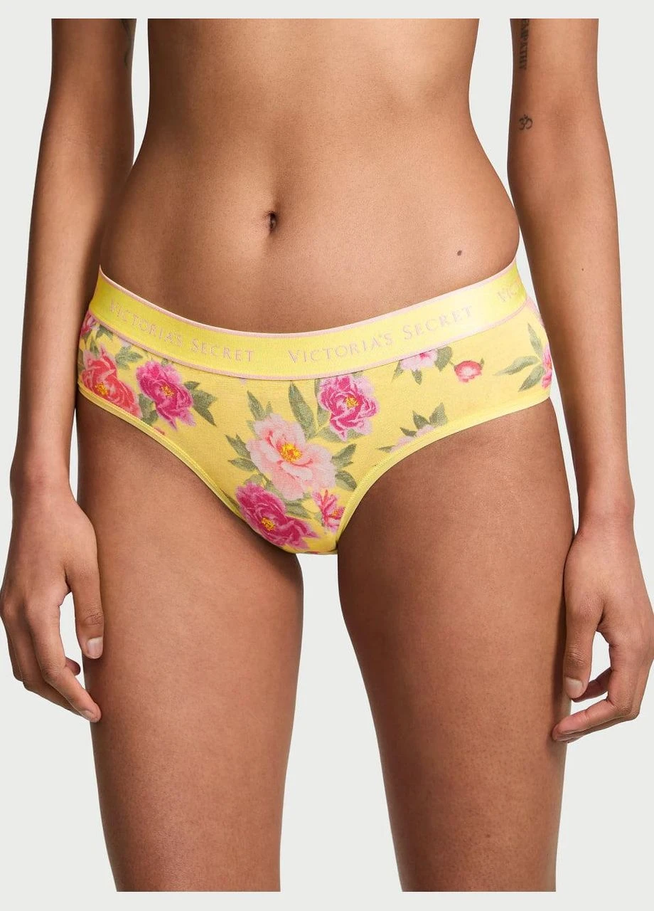 Трусики-хипстер женские Logo Cotton Hiphugger Panty желтые Victoria's Secret (330225270)