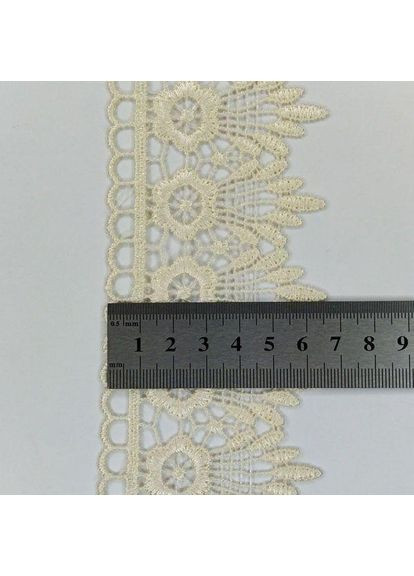 (1 метр) Кружево макраме 6,5 см цвет - молочный (05М-XR13023-8) Plus-plus (352745015)