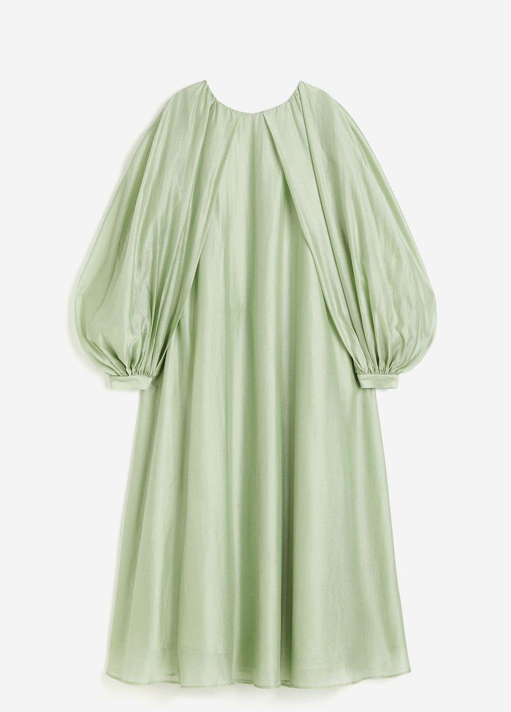 Светло-зеленое праздничный платье H&M однотонное