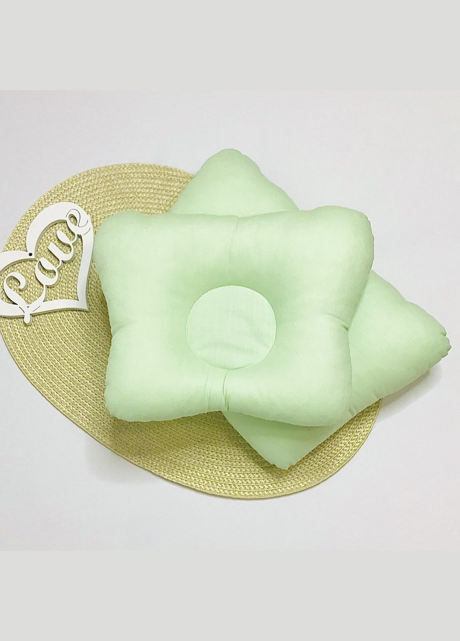 Подушка дитяча ортопедична Метелик мала Салатова бязь 25x20 см Penetka (323210844)