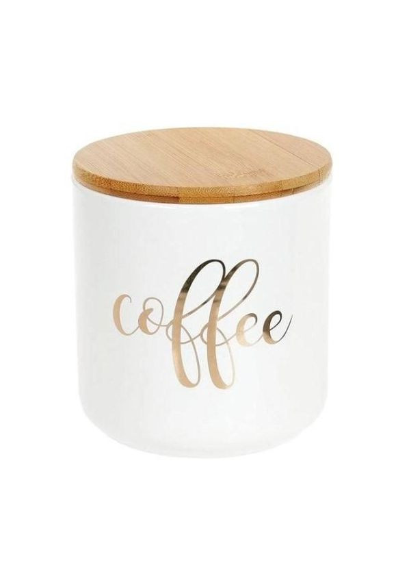 Банка керамическая Coffee с бамбуковой крышкой 0,6 л. 31853 Flora (354225109)