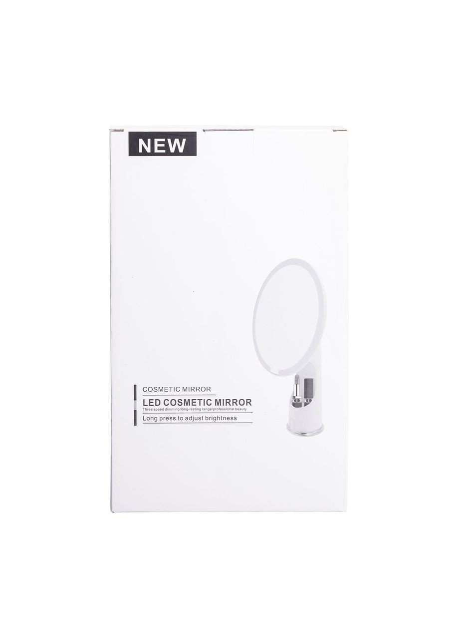 Косметичне дзеркало з LED-підсвіткою та органайзером 18,5 см, білий Yiwu (326599358)