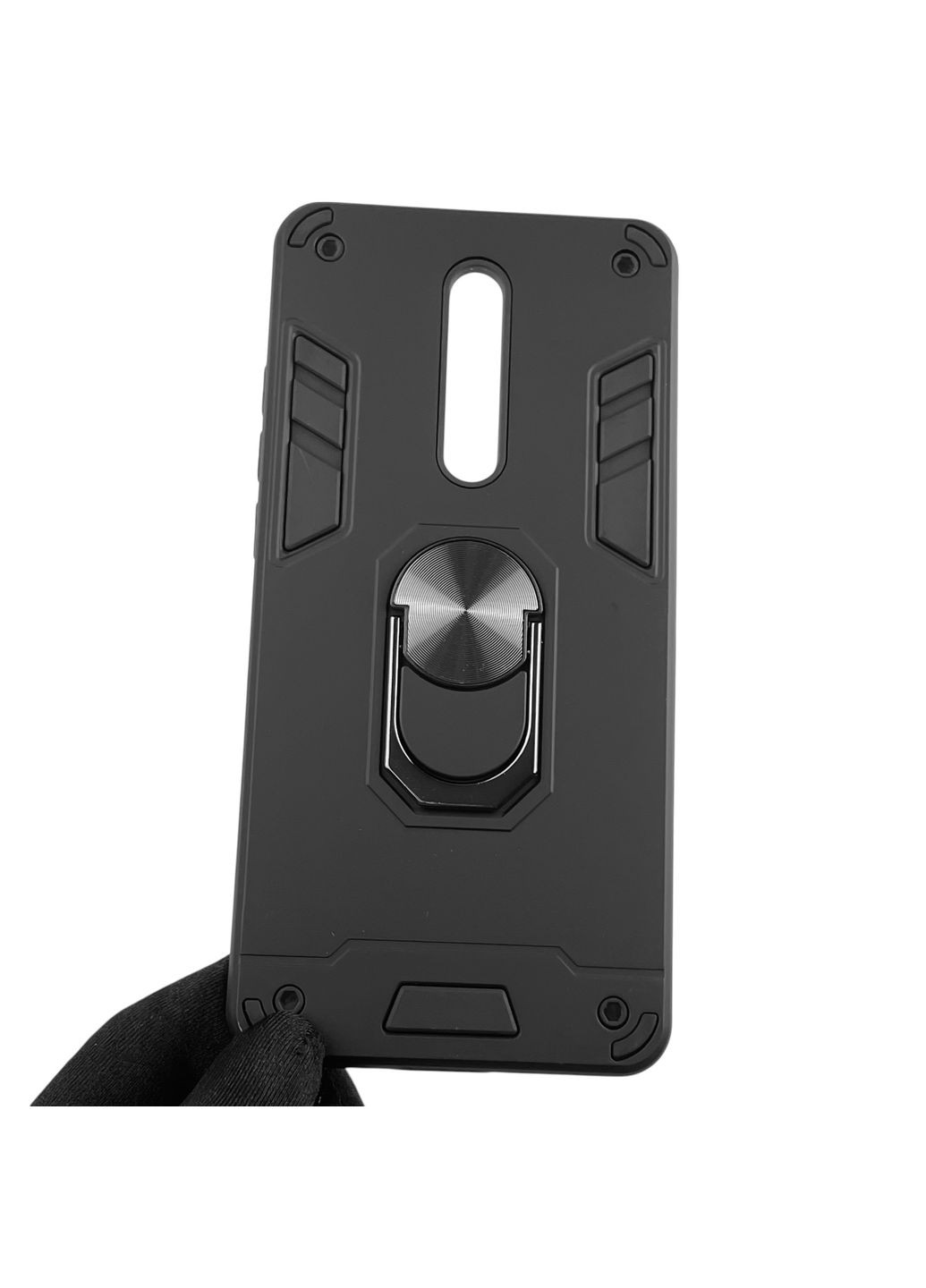 Чехол для телефона Mi 9T Pro бронированный с магнитным кольцом-держателем на сяоми ми 9т про чёрный Xiaomi (366236566)