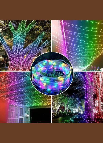 Светодиодная LED гирлянда на 10 метров, музыкальная RGB лента с Bluetooth микрофон пульт от USB More (301219018)