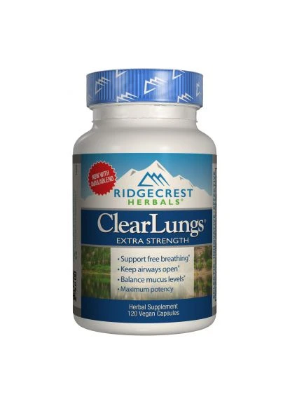 Травы Комплекс для Поддержки Легких, Экстра Сила, Clear Lungs, Rid (RDH-00156) Ridgecrest Herbals Комплекс для Поддержки Легких, Экстра Сила, Clear (401657779)