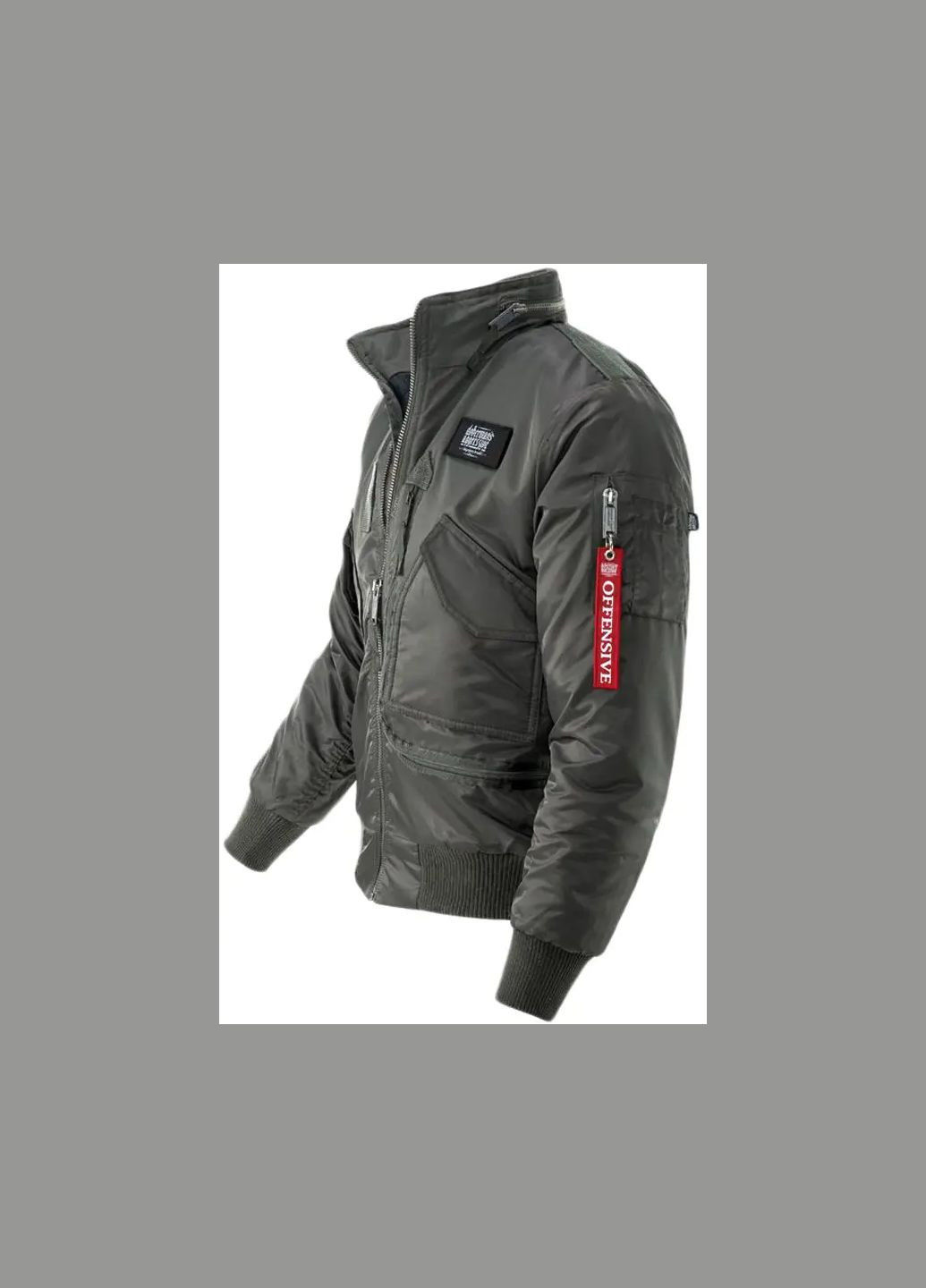 Зеленая демисезонная куртка aviator ku202kh Dobermans Aggressive