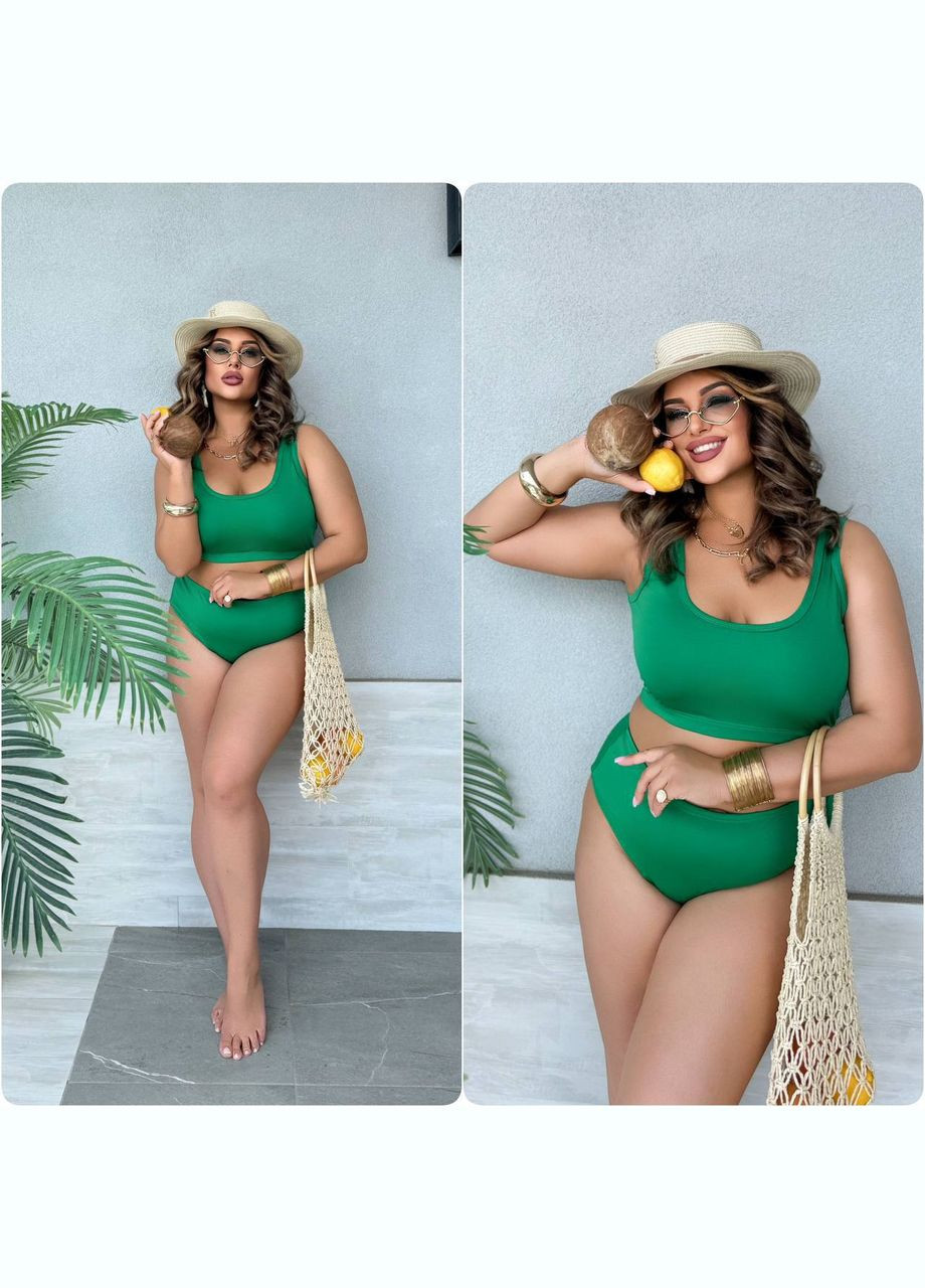 Зеленый демисезонный стильный и удобный купальник Stylish Touch