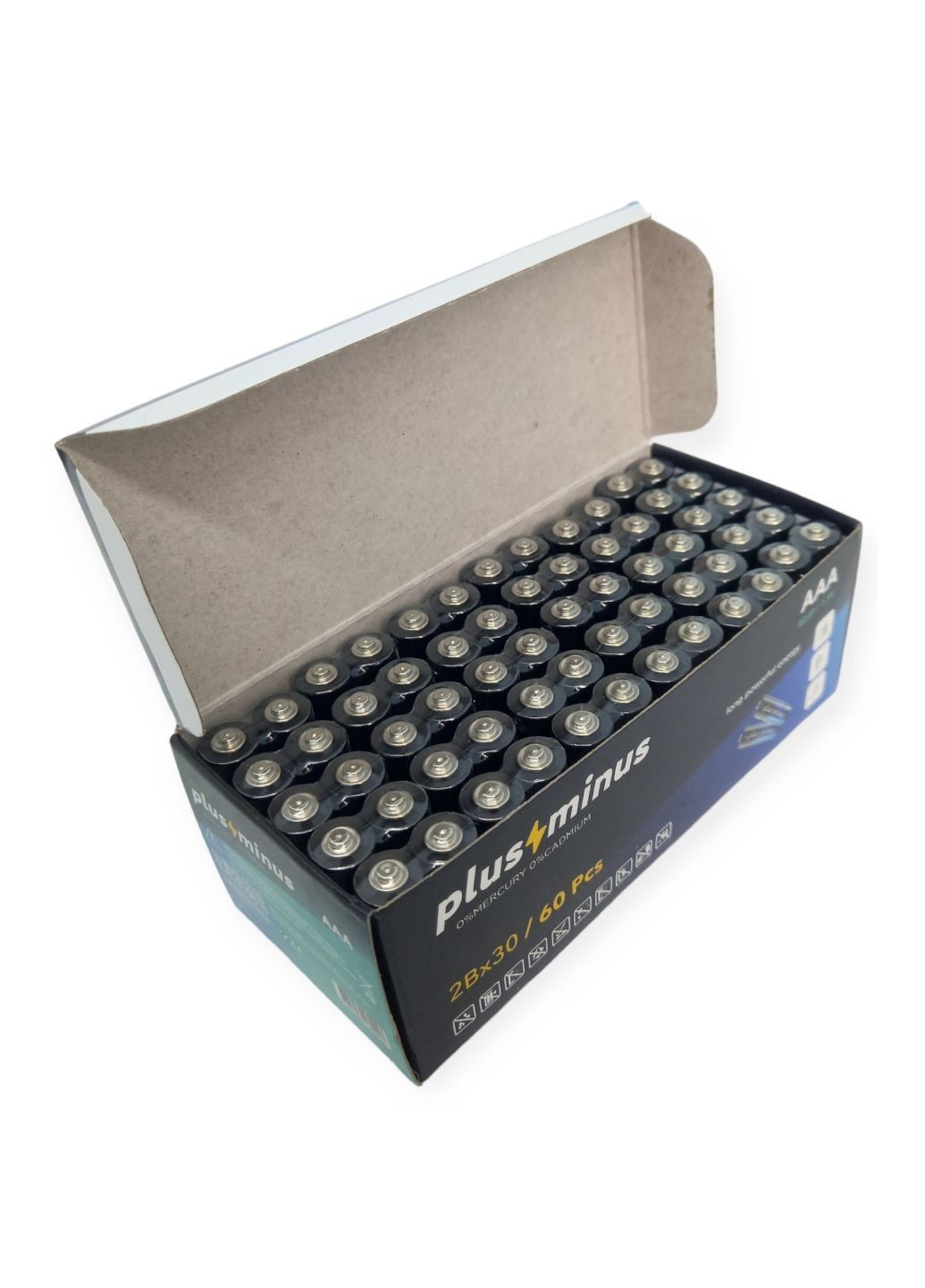 Батарейки пальчиковые мини ААА R03 UM солевые упаковка набор 60 штук plus minus zinc carbon No Brand (292409165)