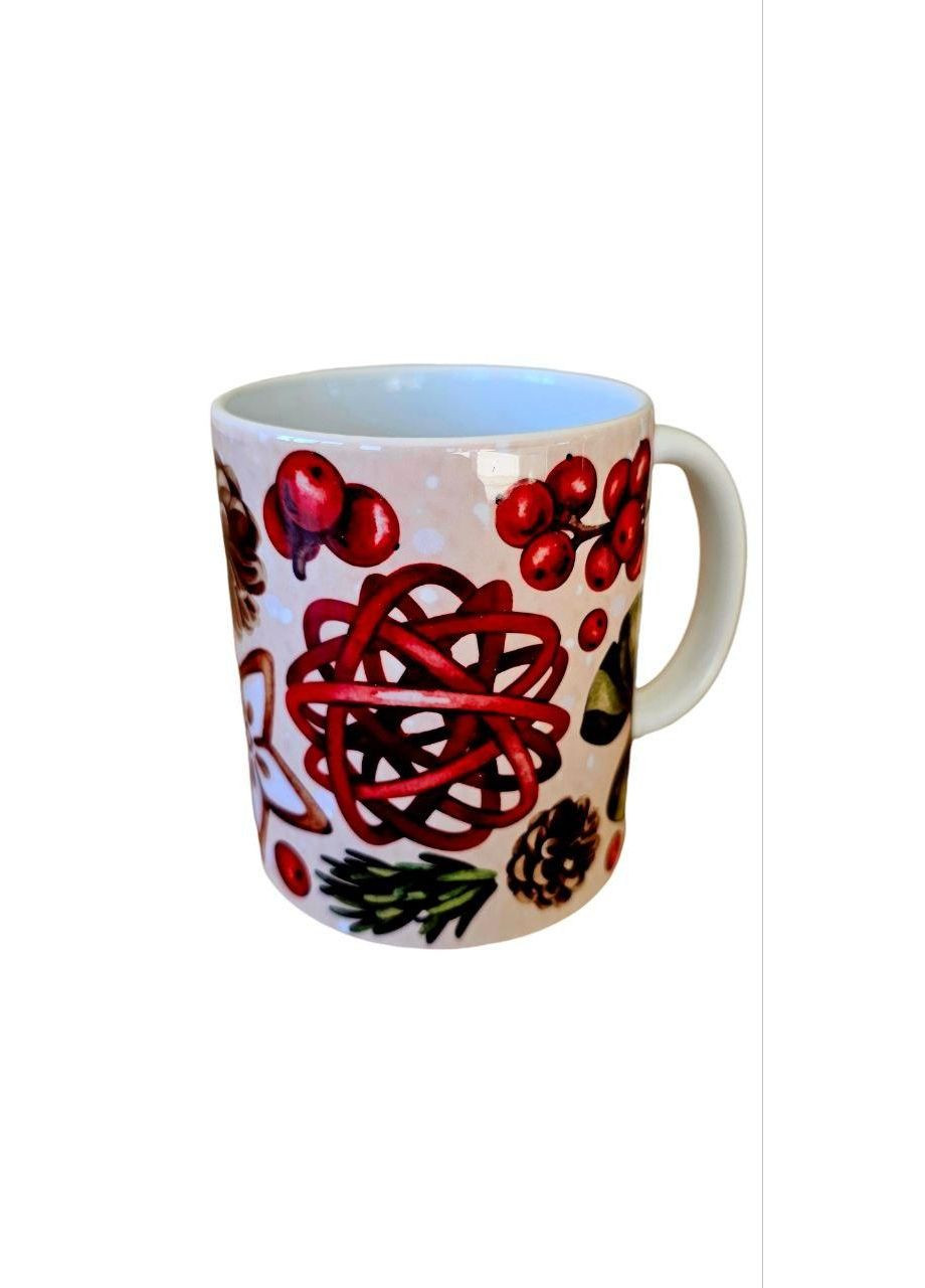 Кружка Новорічна, Пряник імбирний, h-9,5 см, 350 мл (262-2237) No Brand (362694103)