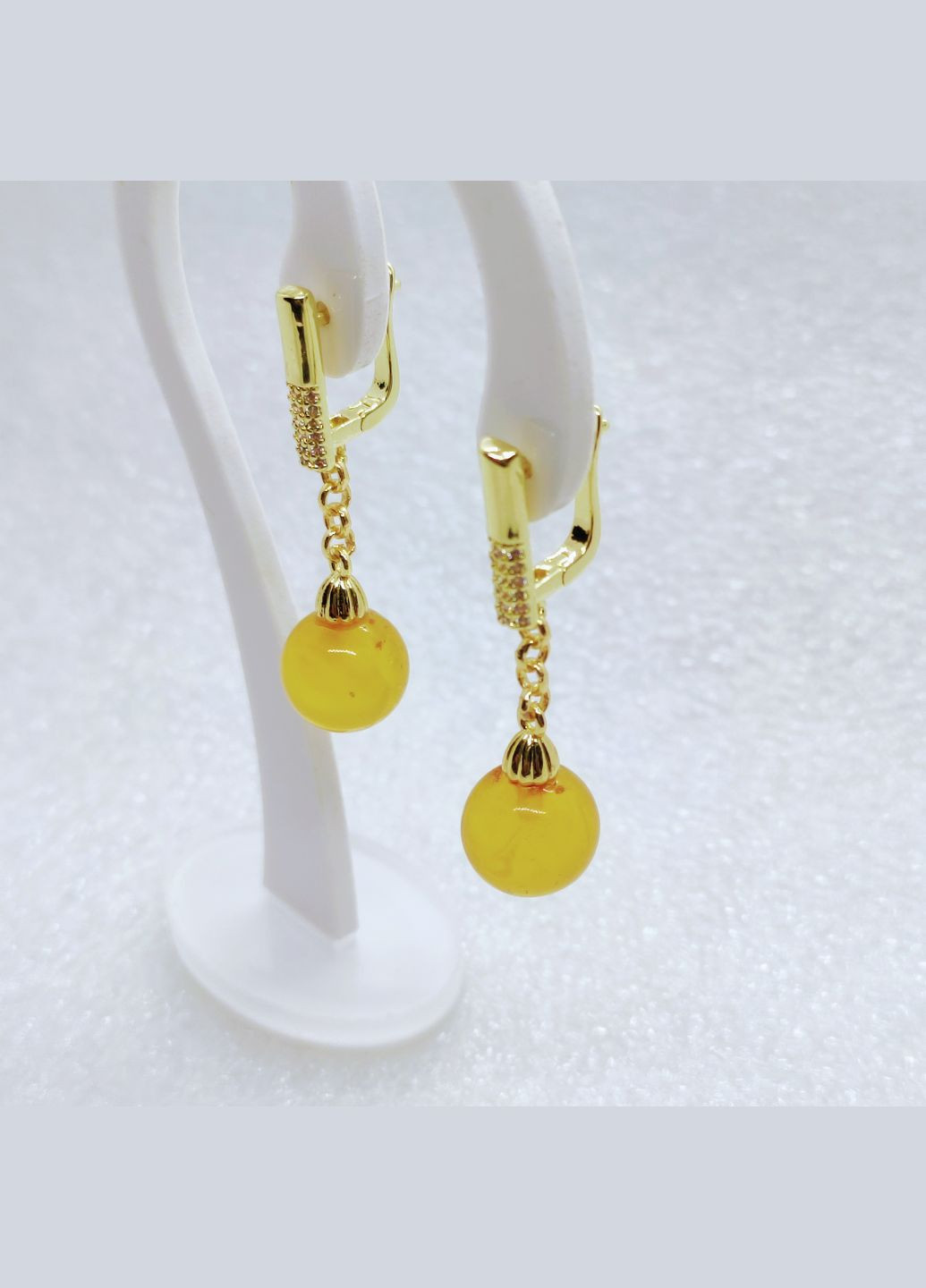 Серьги 3145 из натурального янтаря MINOV (315703279)