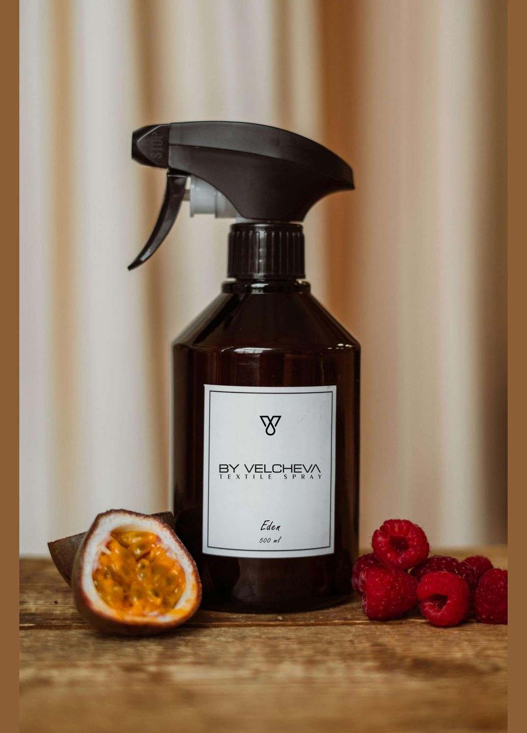 Текстильный спрей (фруктовый аромат с мягким цветочным шлейфом: маракуйя, малина) BY VELCHEVA EDEN (333032249)