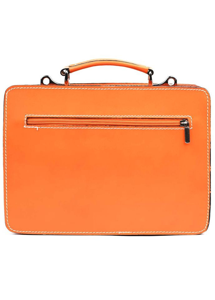 Жіночий шкіряний портфель FR7007O жовтогарячий Firenze (299315745)