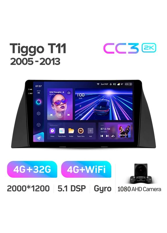 Штатная магнитола CC3 2K 4+32 Gb Chery Tiggo T11 1 2005 - 2013 9" Teyes (378926542)