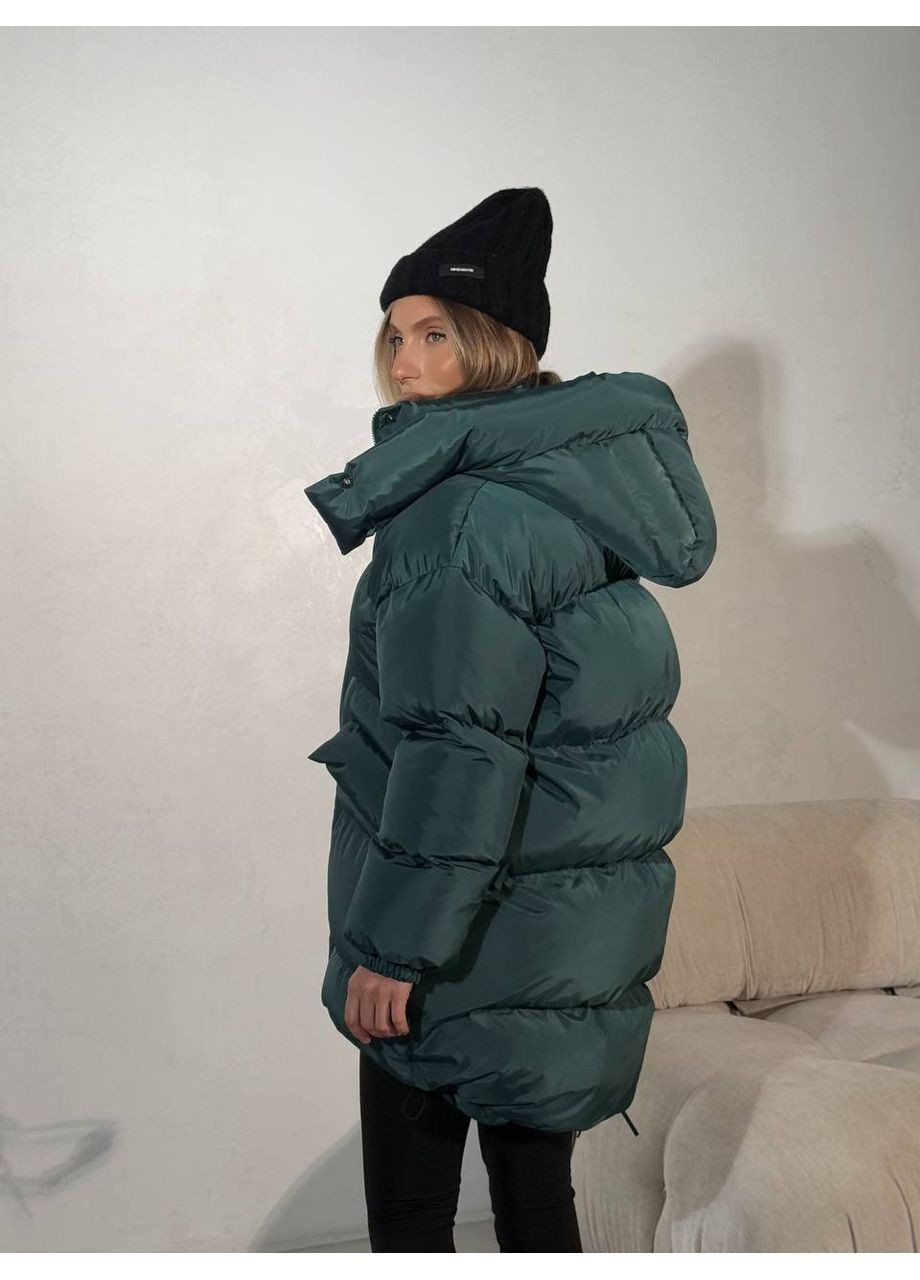 Темно-зеленый зимний Пуховик milirud