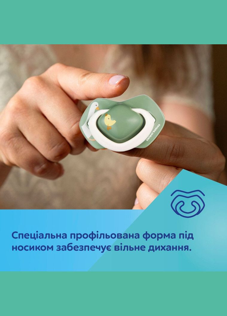Силіконова симетрична пустушка Light touch Гуси, 6-18 міс., 2 шт. () Canpol Babies 22/668 (336330111)
