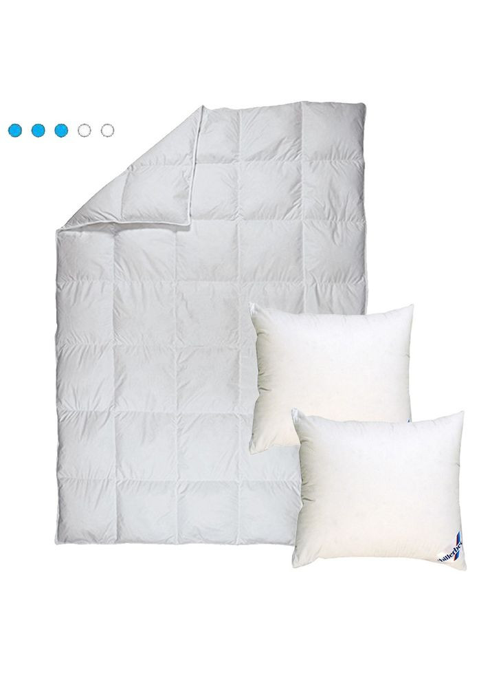 Комплект Ковдра Магнолія К0 200х220 см 0590-00-03 + Дві подушки Лідія 60х60 см 1590-30-60 білий Billerbeck (317304284)