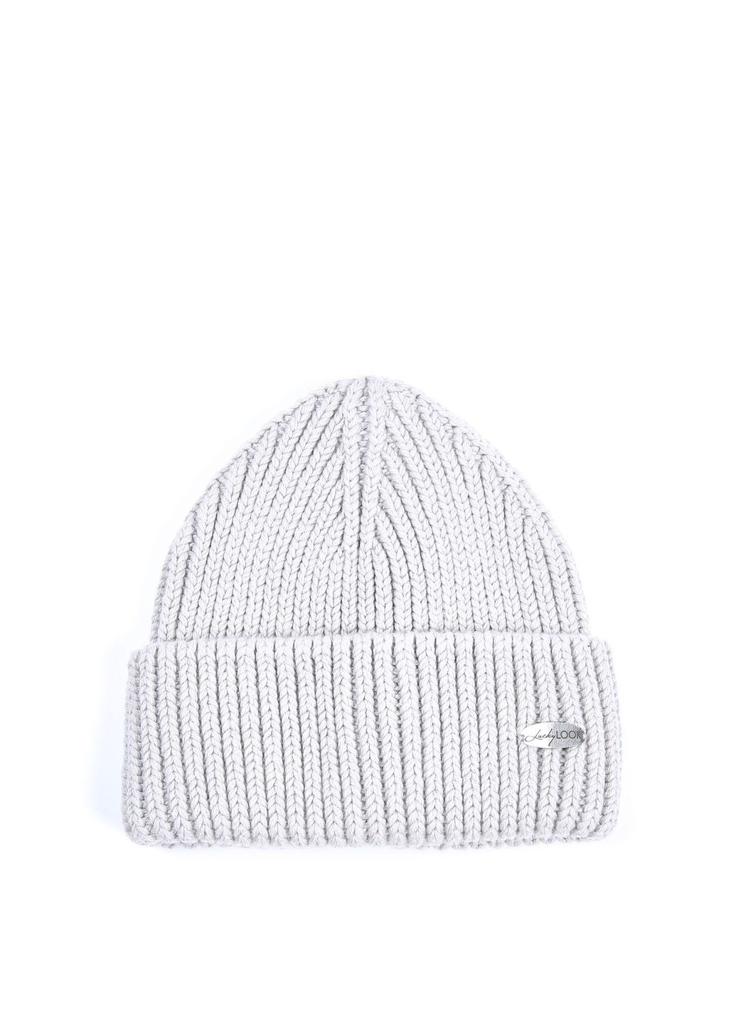 Шапка біні жіноча бавовна сіра КЕТЛІН LuckyLOOK 917-538 (361308446)