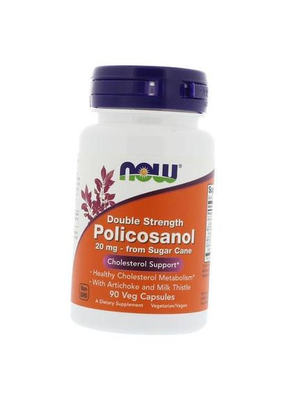 Поликозанол, Policosanol 20, 90вегкапс (72128051) Now Foods (322727207)